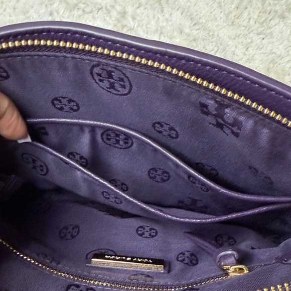 Tory Burch Dark Purple Crossbody Bag with Gold Accents - Picture 12 of 12